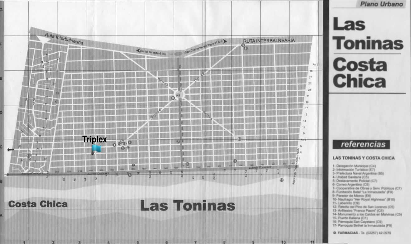 Plano de Las Toninas